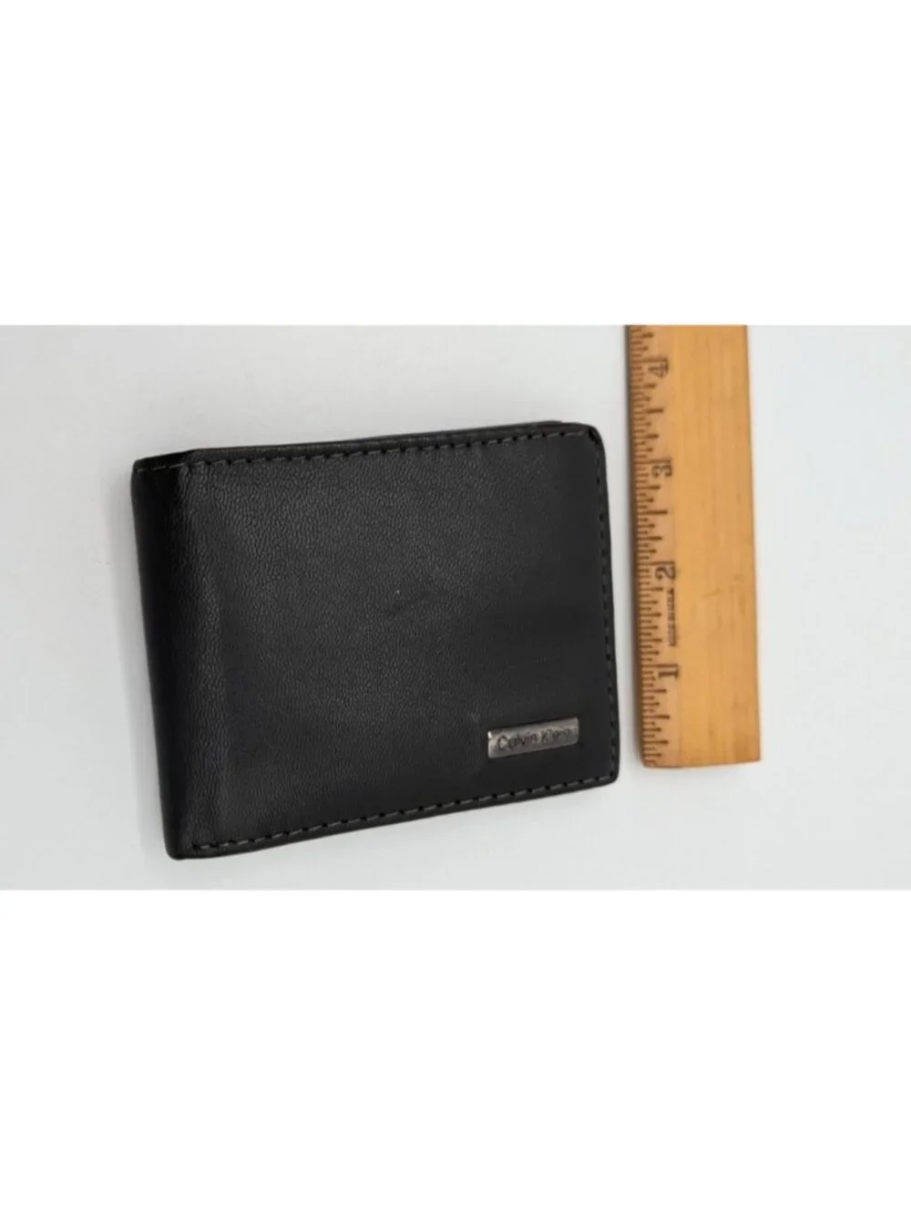 Calvin Klein CK Men's RFID Blocking Leather Bifold Wallet-Black- FLAW